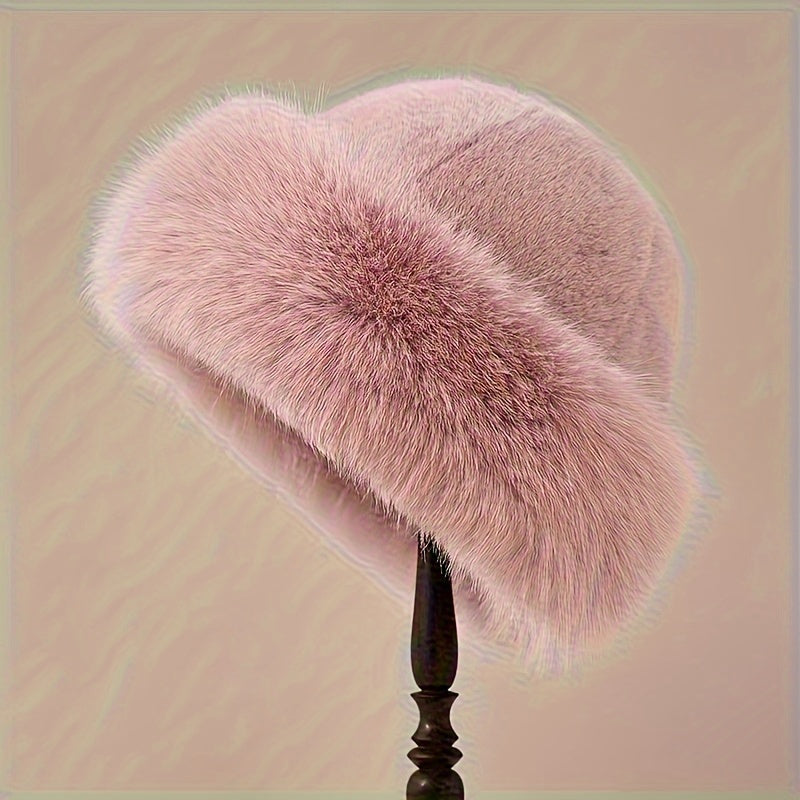 Women's Faux Fur Winter Hat Lightweight Machine Washable Urban Style