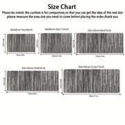 Non-slip Dark Grey Abstract Area Rug for Hallways and Kitchens, Various Sizes