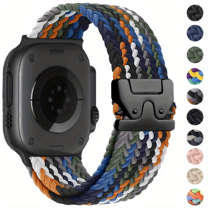 Adjustable Nylon Parachute Style Watch Band for Apple Watch Series 1-10 and Ultra