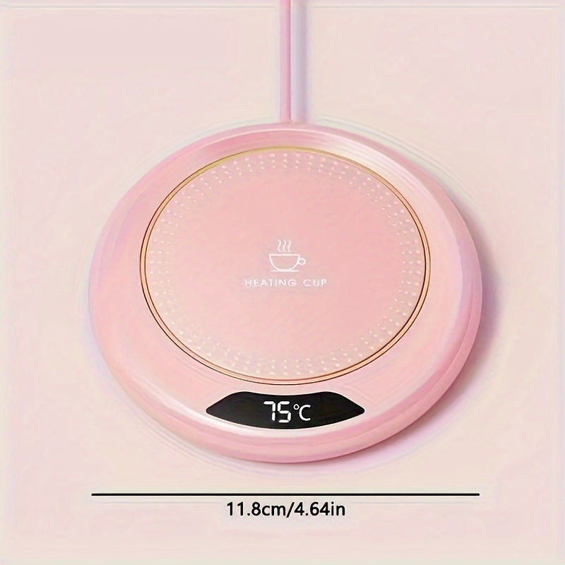 Drink Warmer with Adjustable Temperature 55-75°C, Three-Speed Heating Coaster