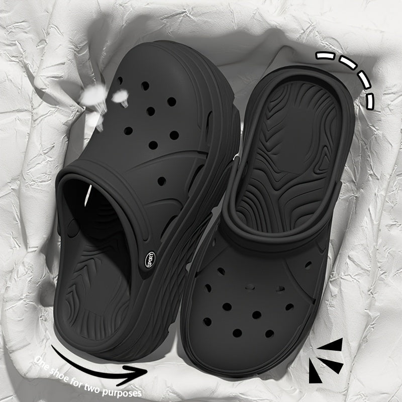 Women's White EVA Clogs with Cushioned Sole, Ventilation Holes, Indoor Outdoor