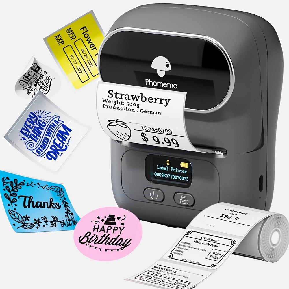 Portable Thermal Label Printer Wireless USB Rechargeable for Address Product and DIY Stickers