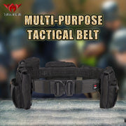 Nylon Tactical Belt with Detachable Adjustable Five-Piece Outdoor Patrol Set
