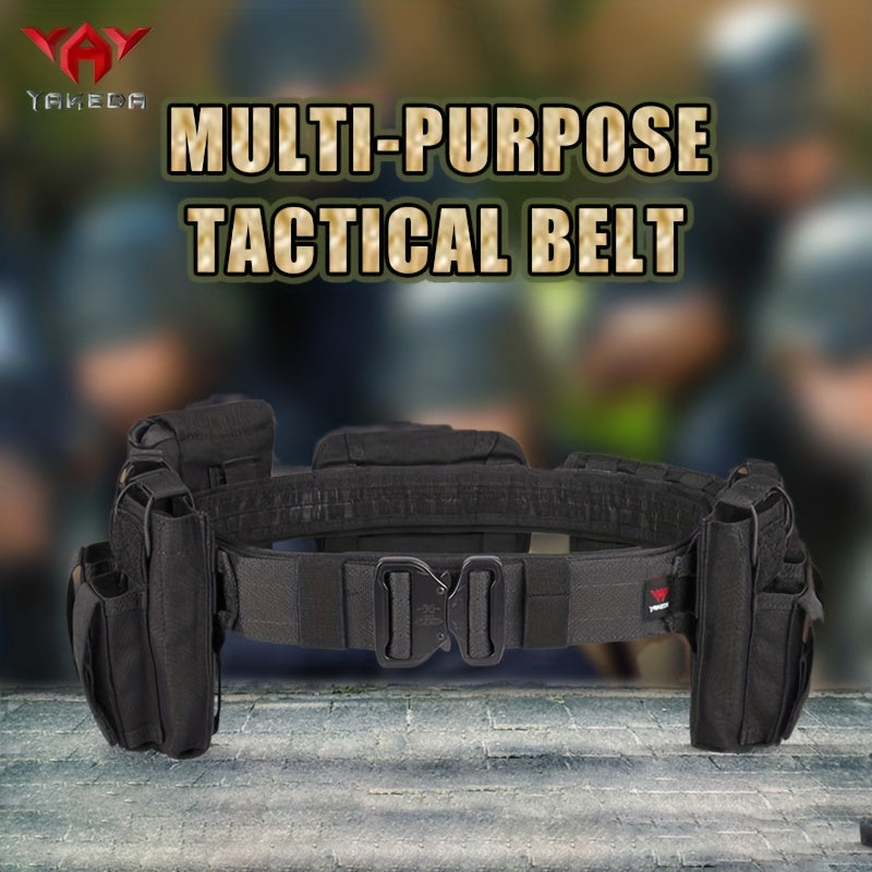 Nylon Tactical Belt with Detachable Adjustable Five-Piece Outdoor Patrol Set