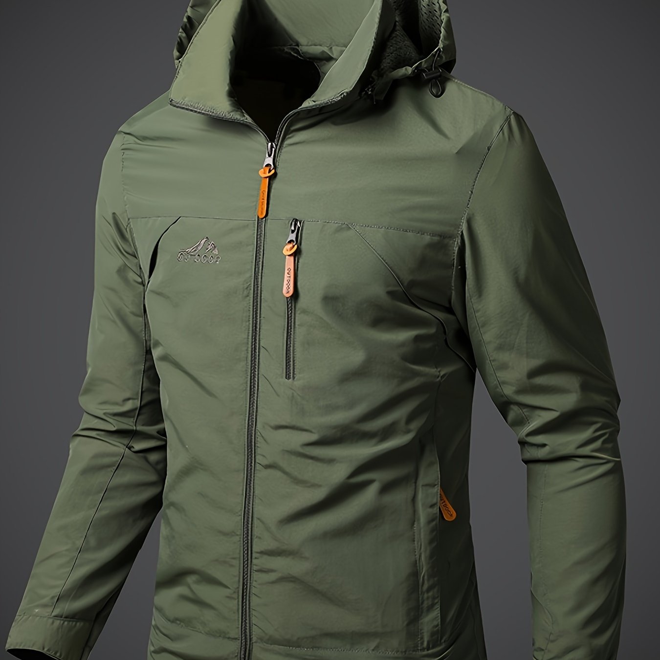 Men's Lightweight Polyamide Hooded Jacket for Hiking and Outdoor Activities