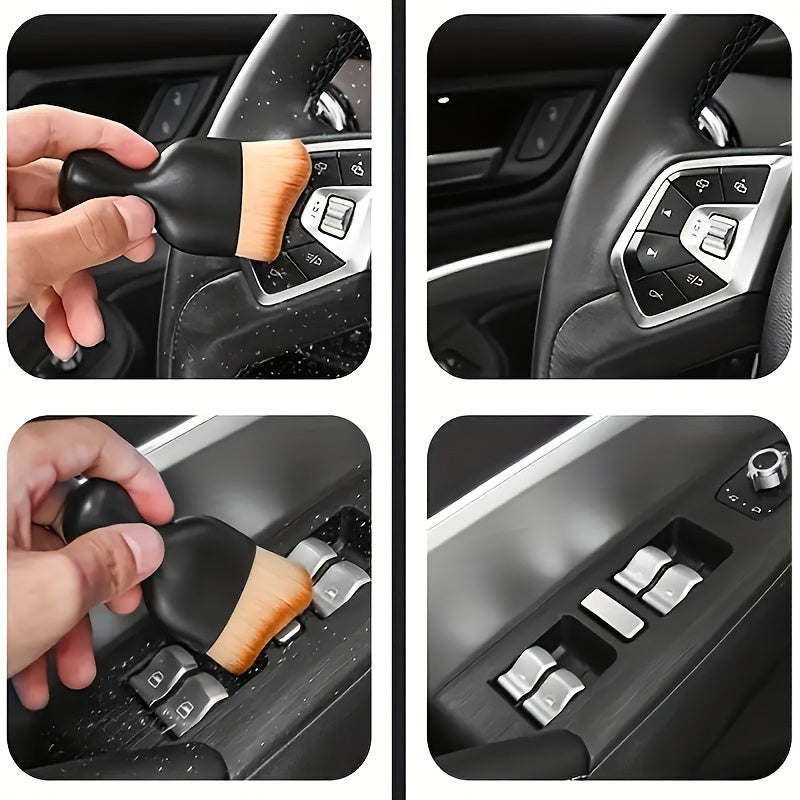 Soft Bristle Car Detailing Brush for Interior Dusting Auto Cleaning Tool