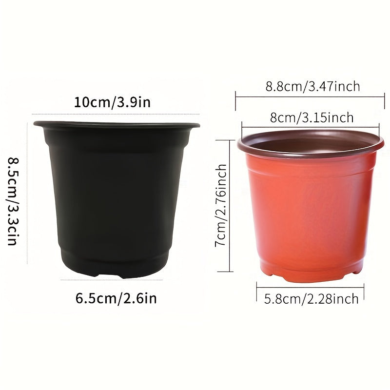 50-Pack Plastic Cone Seedling Cups with Drainage Holes for Indoor Outdoor Planting