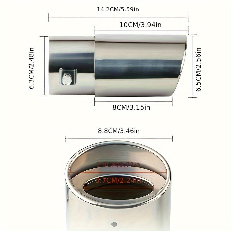 Stainless Steel Car Exhaust Pipe Straight Bent Tail Muffler Car Accessories