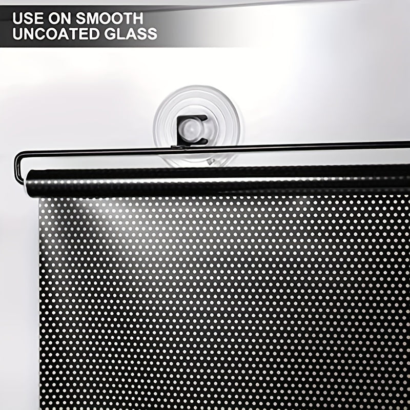 Cortina de sombra universal con ventosa telescópica portátil sin perforaciones