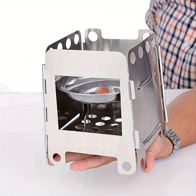 Stainless Steel Folding Camp Stove for Hiking and Picnics Lightweight and Durable