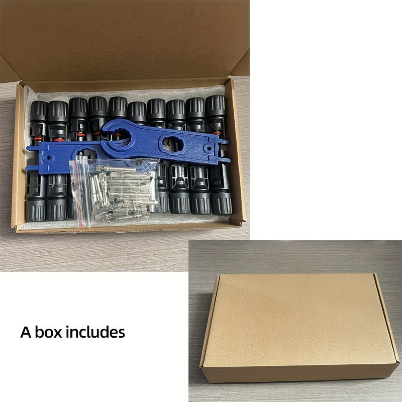 10 пар водонепроницаемых разъемов кабеля солнечной панели MC4 с ключами, номинальное напряжение 1000 В, 30 А, 45 А