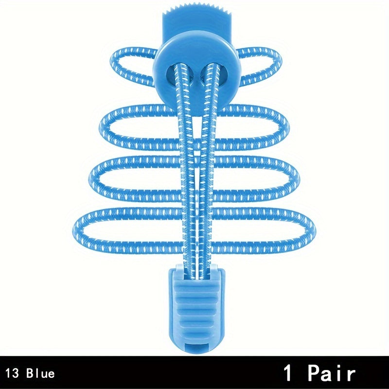 2 Pairs Elastic No Tie Shoelaces for Adults Sports Sneakers Rope Laces