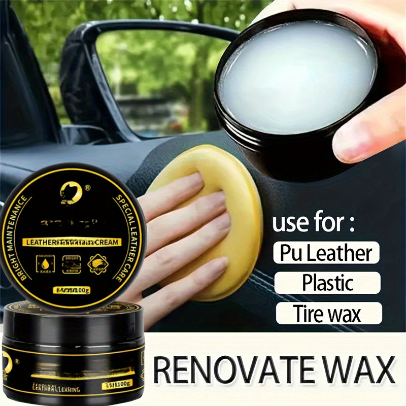 Automotive Interior Wax 100g Leather and Plastic Dashboard Polish