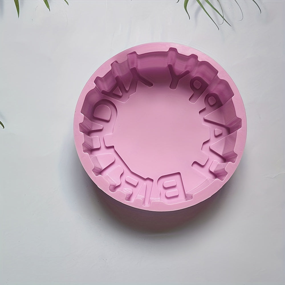 Silicone Birthday Cake Pan 20.09cm Non-Stick Baking Mold for Oven Use