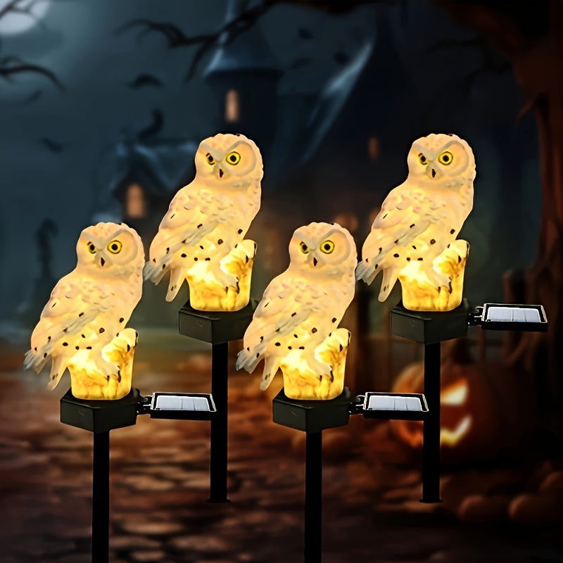 Solar-Powered LED Owl Garden Stake Light for Outdoor Pathway and Garden Decor