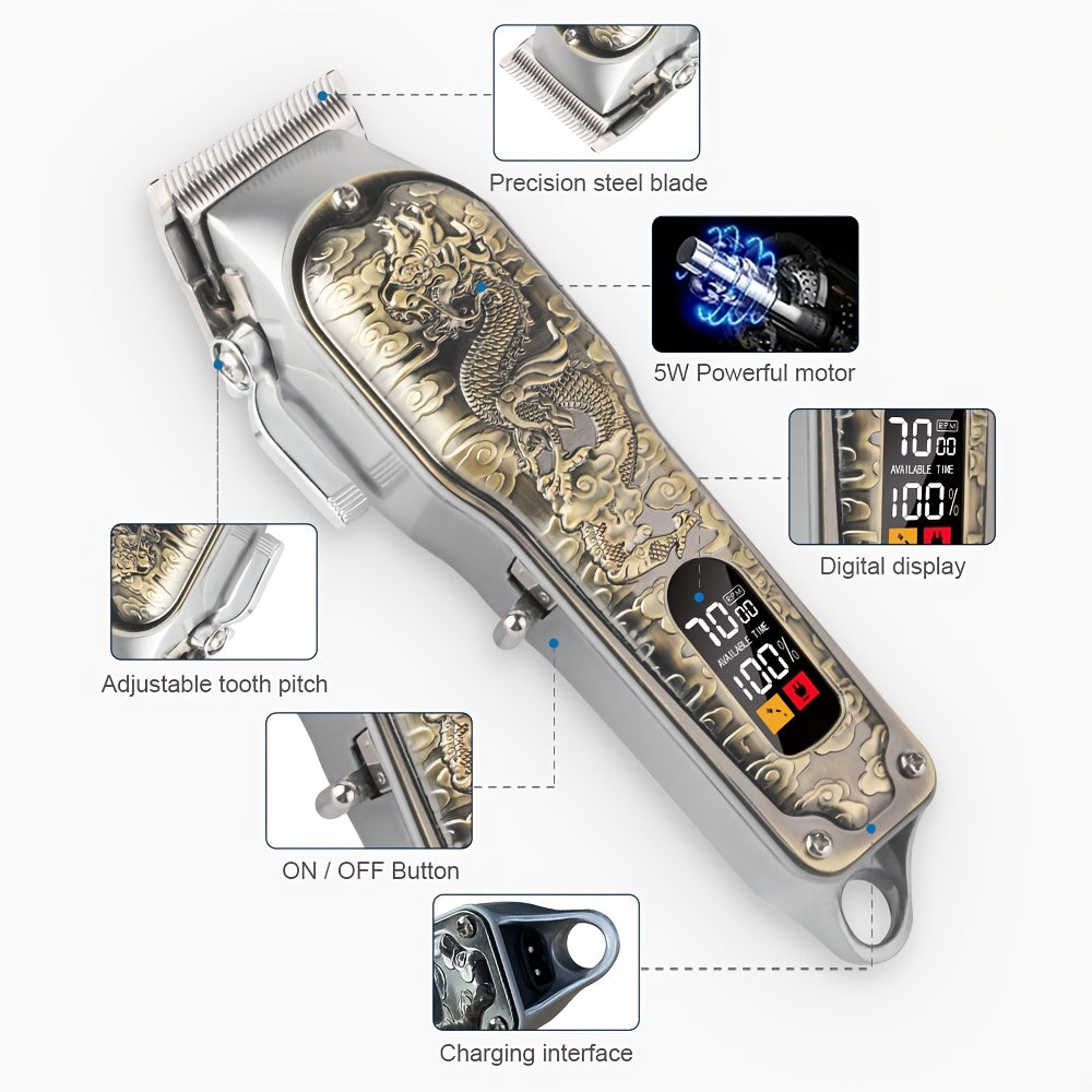 3-piece Men's Grooming Set Hair Clipper Razor Beard Trimmer Storage Bag Travel Gift