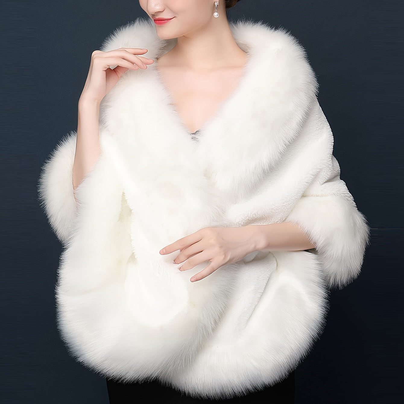 Oq faux jun shalvari, qulay va yumshoq, sovuq kunlar va maxsus tadbirlar uchun ob-havo bardoshli