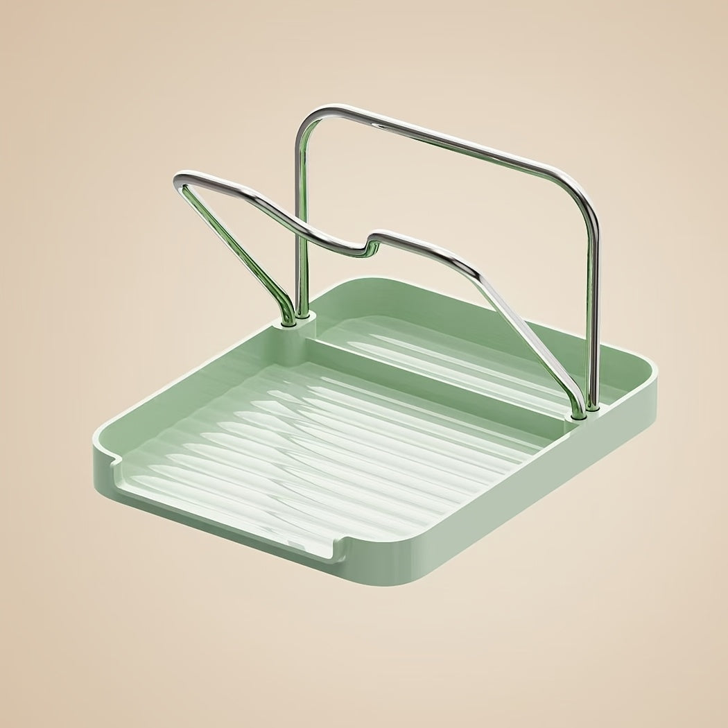 Double Layer Pot and Utensil Holder with Drainage, Durable ABS Kitchen Organizer