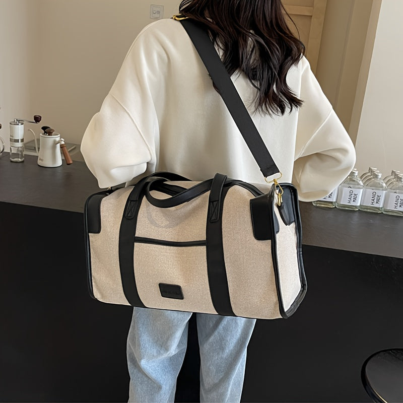 Yengil sayohat duffel sumkasi, erkin uslubda: 17sm x 24sm x 44sm. Qisqa sayohatlar va biznes sayohatlari uchun ideal.