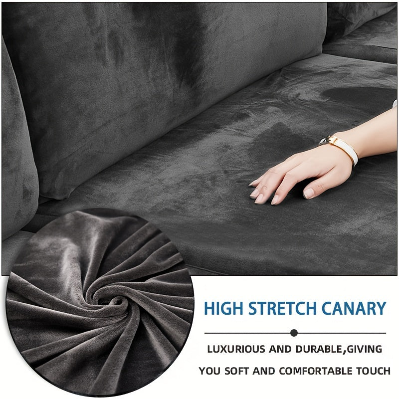 Velvet divan qoplamasi qishki iliqlik va barcha mavsumlar uchun to'liq qoplama ta'minlaydi. Cho'ziluvchan, changdan himoyalangan va elastik mato bilan tozalash oson. Orqa tayanch va yostiq qoplamasi uchun sirpanmas xususiyatlarni o'z ichiga oladi.