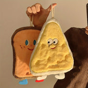 Absorbent Three-Layer Kitchen and Bathroom Towel with Hanging Loop and Cartoon Design