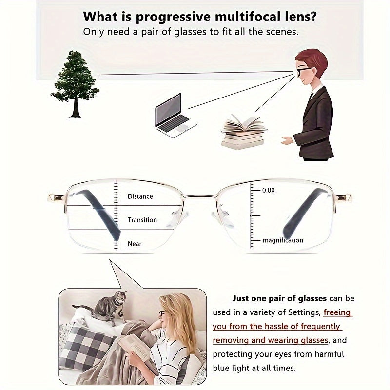 Многофункциональные компьютерные очки для чтения из титанового сплава с пружинной петлёй +1.0 до +3.5