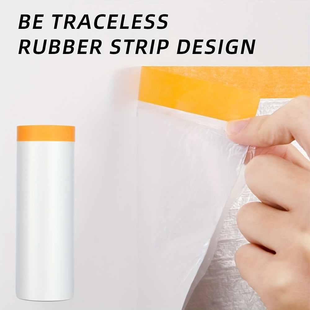 Disposable Furniture Dust Cover 1pc with Tape Durable Plastic Protector for Beds Sofas Tables