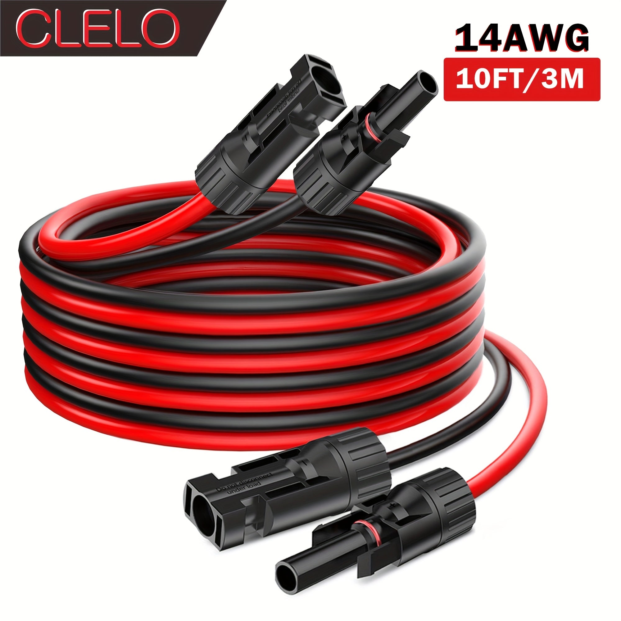 Cable de extensión para panel solar 14AWG con conectores hembra y macho para estación de energía portátil para autocaravana