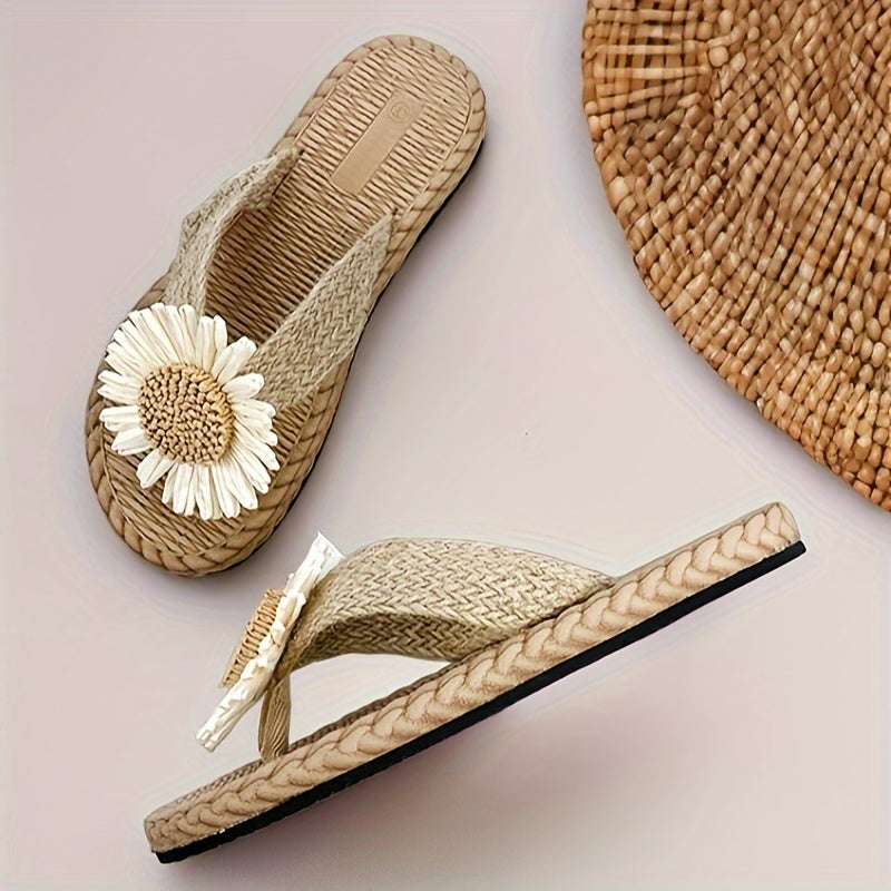 Dainty Daisy Slipper: Tekis taglik, ochiq havoda plyaj uchun slipper. Yengil, tez quriydigan va sirpanmas EVA material.