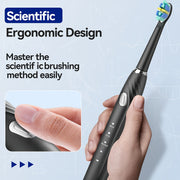 Elektr tozalash cho'tkasi to'plami Qora, qayta zaryadlanadigan, 3 ta rejim va 10 ta cho'tka boshli