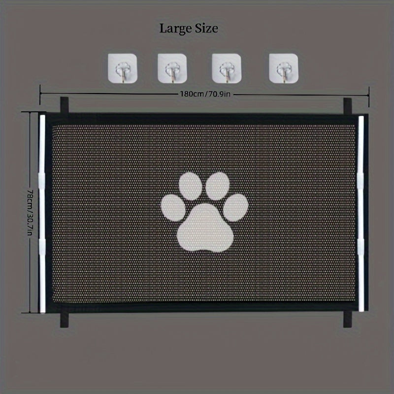 Pet Mesh Gate for Dogs Portable Cloth Safety Security