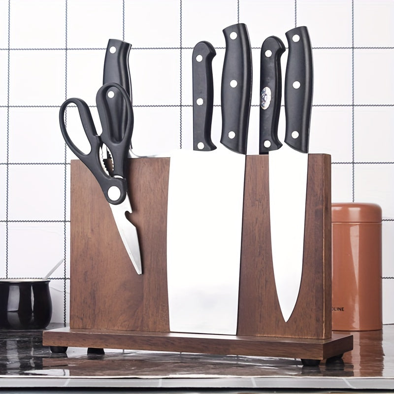 Solid Rubber Wood Magnetic Knife Strip for Kitchen and Workshop Organization