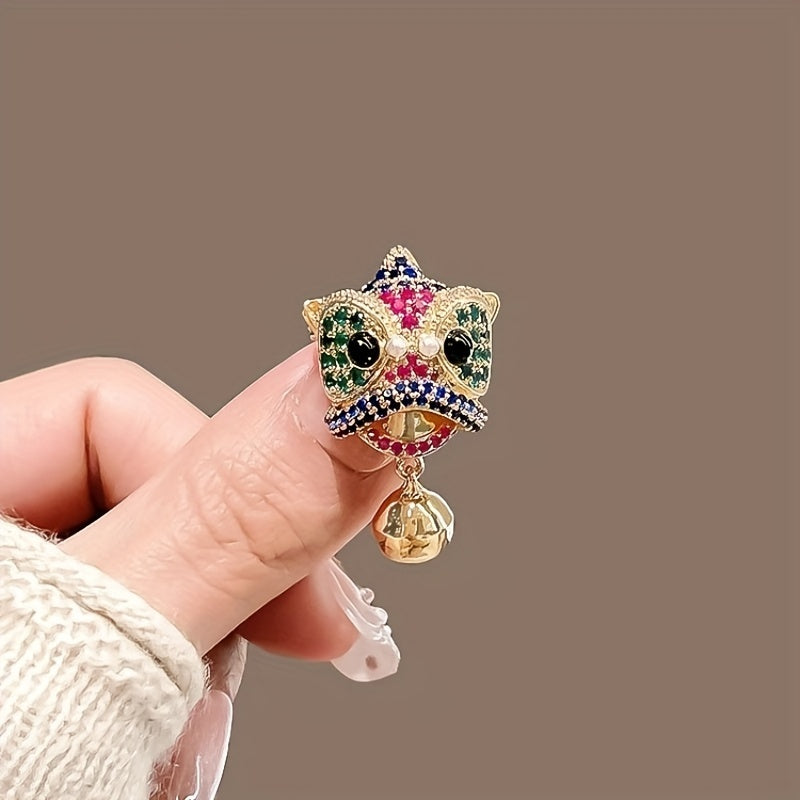 Vintage Lions pinli brosh va qotishma zargarlik unikal hayvon aksessuari