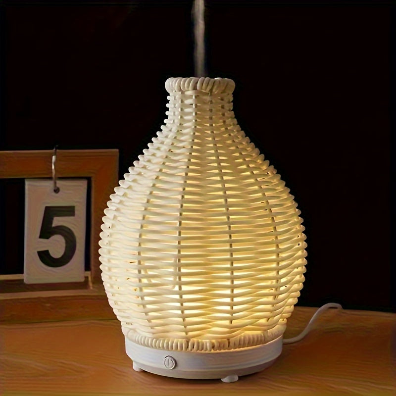 Wicker Humidifier for Sleep and Relaxation with Aromatherapy for Bedroom Office Travel
