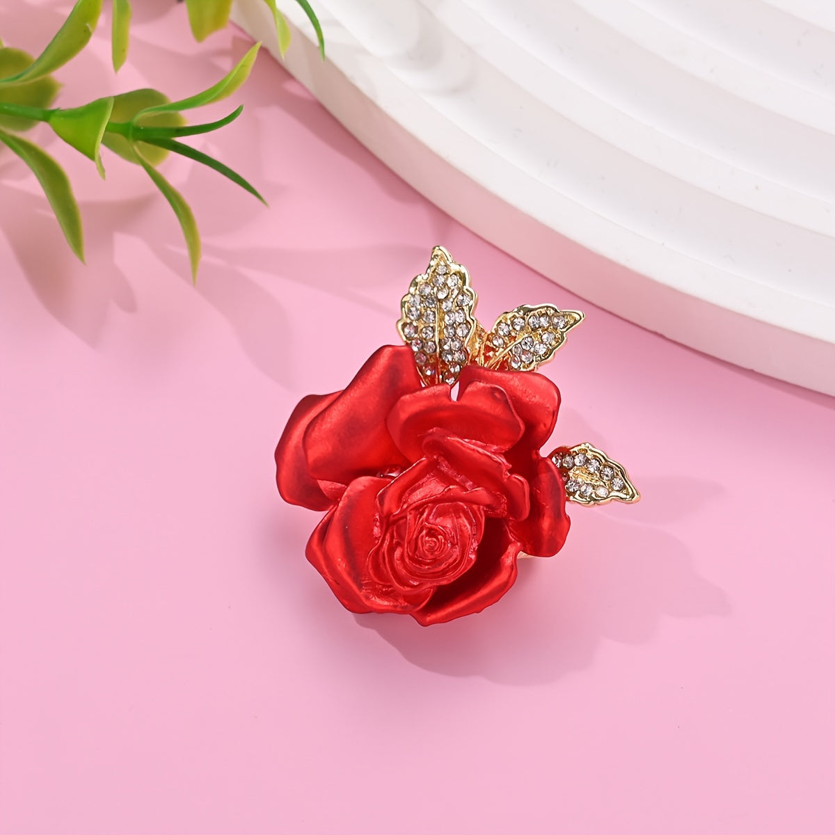 Set of 6 Alloy Pearl Rhinestone Brooches for Formal and Evening Wear