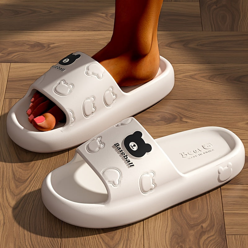 Women's Summer EVA Slippers, Comfortable Soft Sole, Cartoon Bear Design