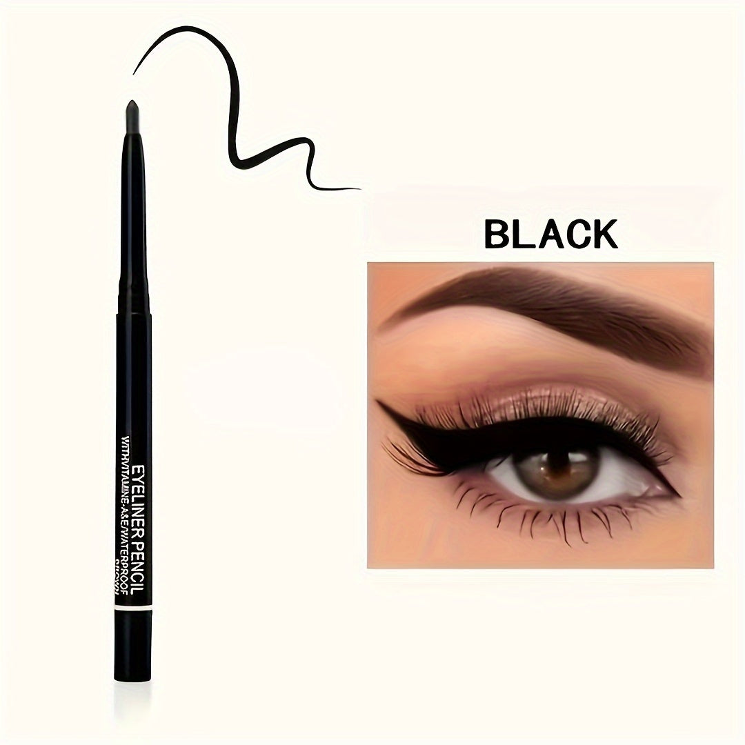 Женский водостойкий карандаш для глаз с витамином E, стойкий к смазыванию