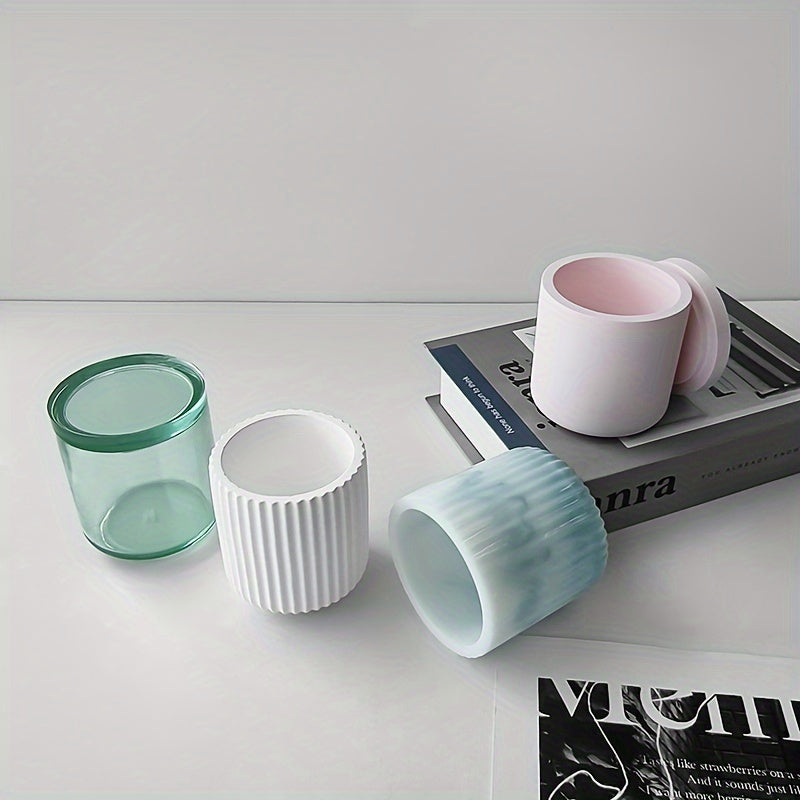 Silicone Resin Mold Set for Epoxy Candle Cups and Storage Containers Round Crystal Epoxy Shapes