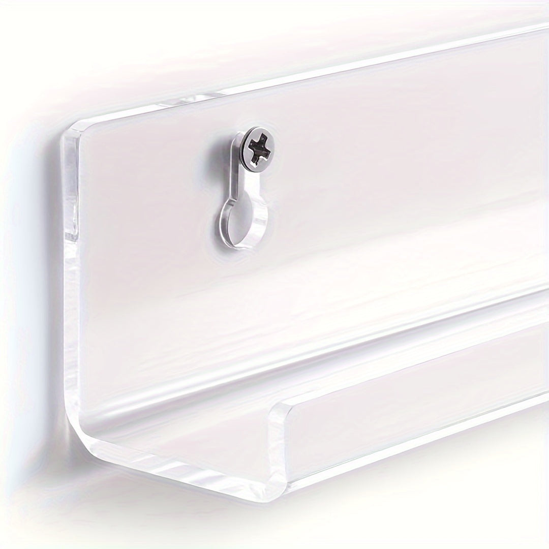 12-Inch Acrylic Record Rack Wall Mount Black for CDs and Vinyl Storage