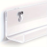 12-Inch Acrylic Record Rack Wall Mount Black for CDs and Vinyl Storage