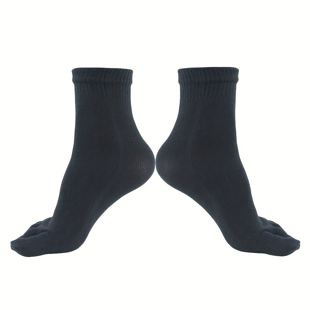 Мужские хлопковые носки-кастоманы 5 пар дышащие, устойчивые к запаху, однотонные цвета