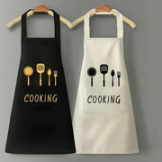 Polyester Wipeable Apron with Pockets for Men and Women Kitchen Restaurant