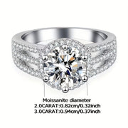Moissanite Engagement Ring for Wedding Proposal Anniversary Gift
