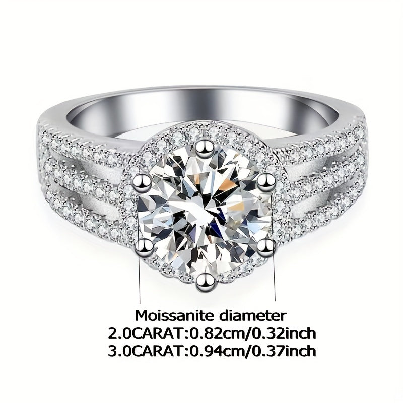 Moissanite Engagement Ring for Wedding Proposal Anniversary Gift