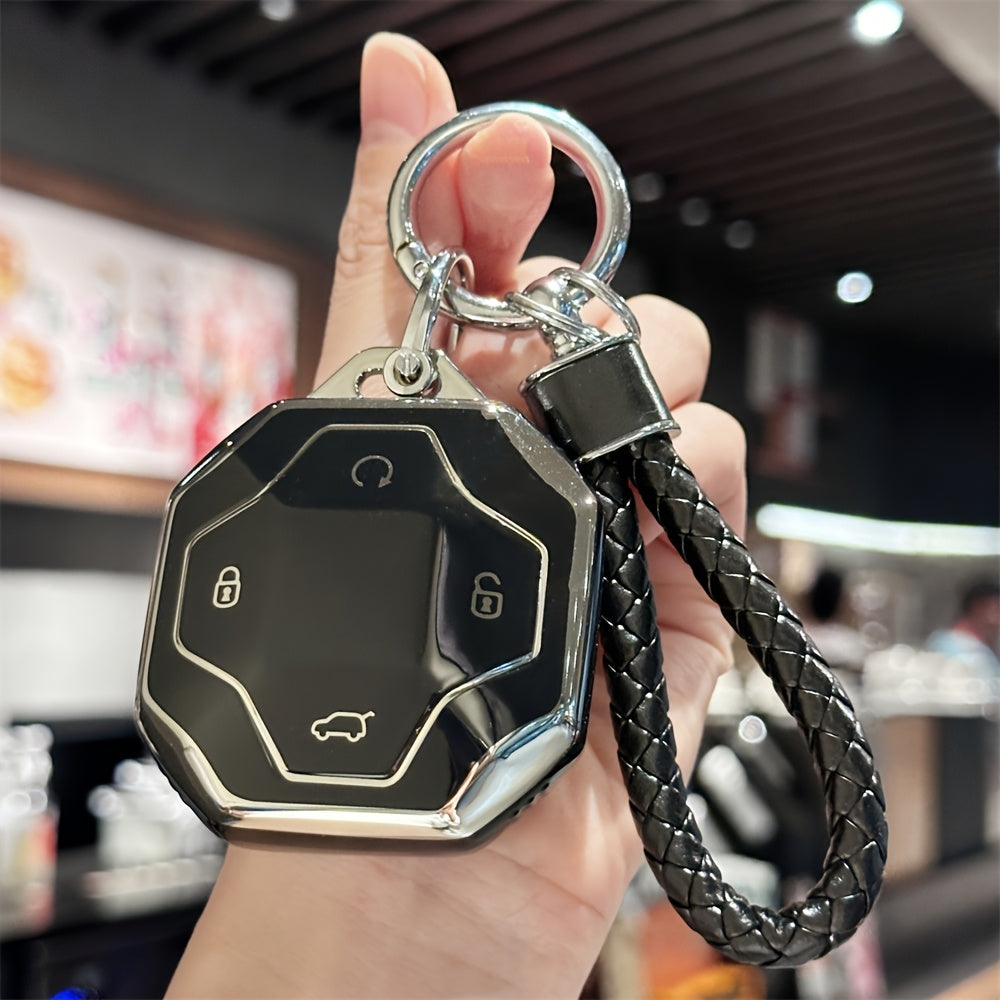 Universal TPU Key Fob Cover with Lanyard for Car Remote 2023 2024