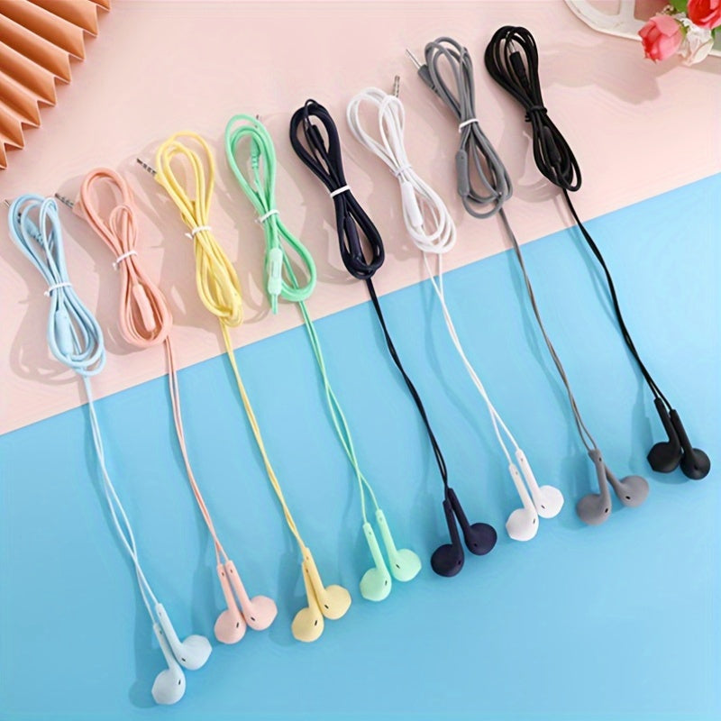 Auriculares deportivos con cable con control de llamadas y micrófono condensador para correr y hacer ejercicio