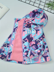 Girls' 3-in-1 Ski Jacket Waterproof Windproof Fleece-Lined Hooded Outdoor Coat