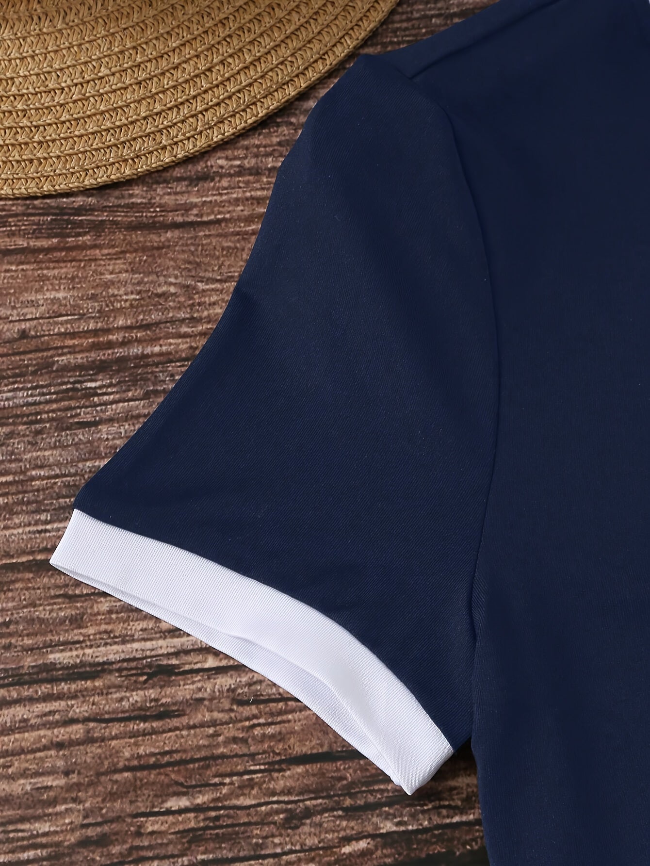 Women's Summer Sports T-Shirt Solid Color Polyester Knit Crew Neck Casual Top