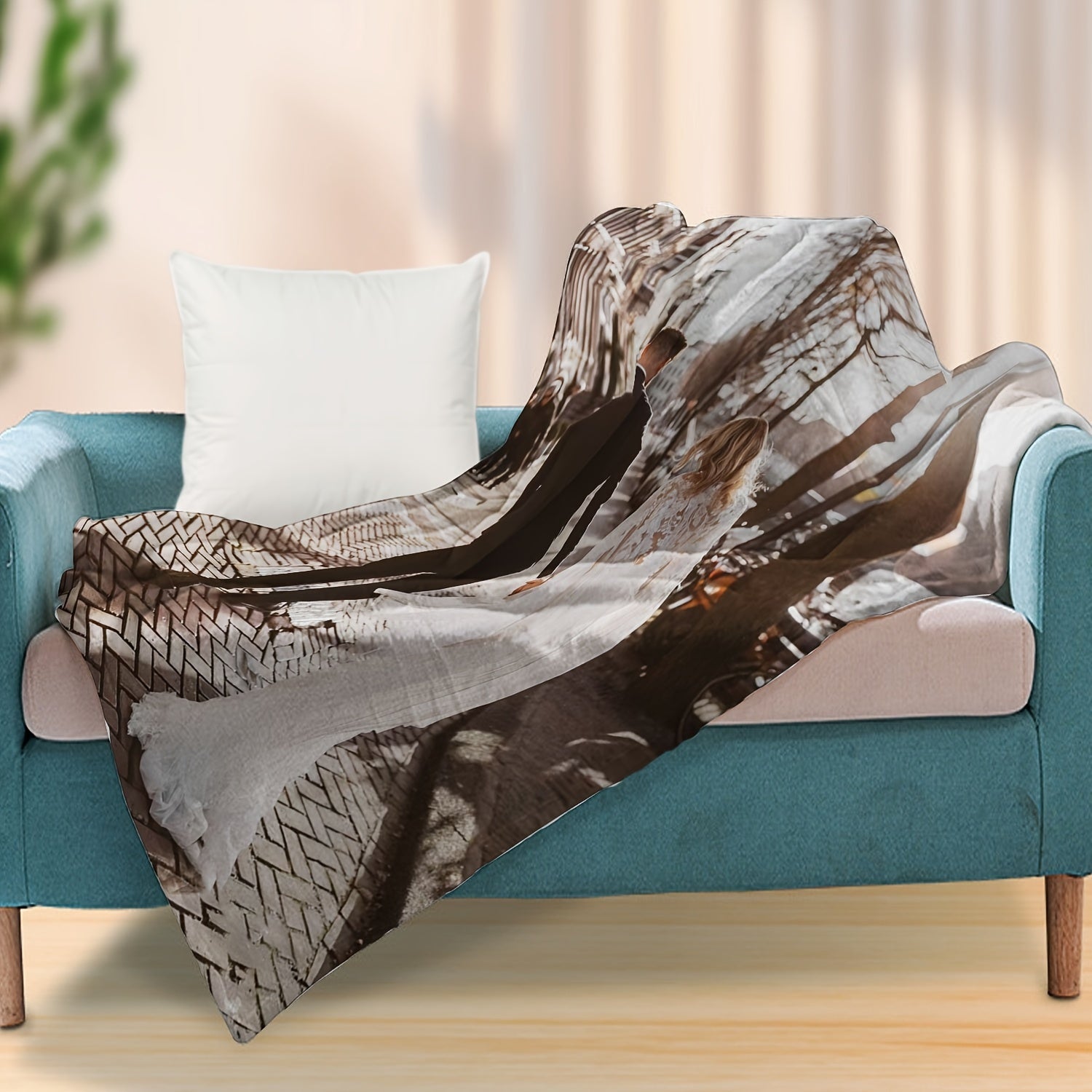 Personalized Flannel Blanket Throw for Couples Soft All-Season Cozy Gift