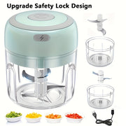 Electric food chopper garlic crusher meat grinder kitchen prep portable camping